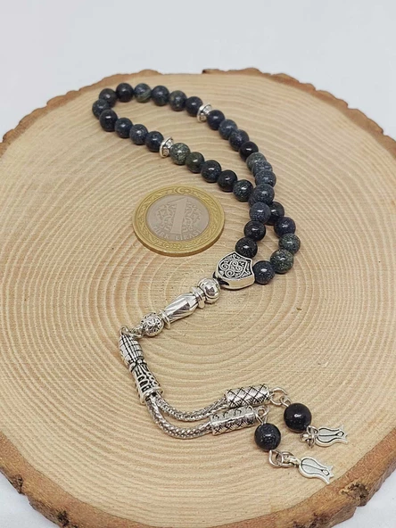 Serpantin (Yılan) Taşı 33lük Tesbih 6mm (9760) - Resim 6