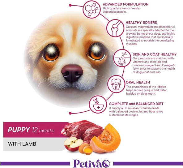 Petiva Kuzulu Yavru Köpek Maması 3 Kg - 3