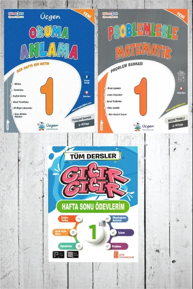 1.Sınıf Problemlerle Matematik+Okuma Anlama+Hafta Sonu Ödevlerim ürün görseli 1