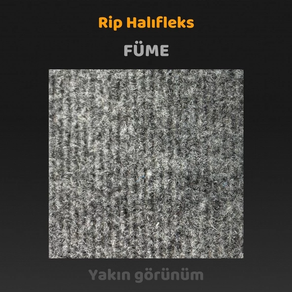 Beylini Halıfleks Zemin Yer Kaplama 3 mm Kalınlığında Rip Halı Duvardan Duvara Halıflex Organizasyon Davet Gri - 2