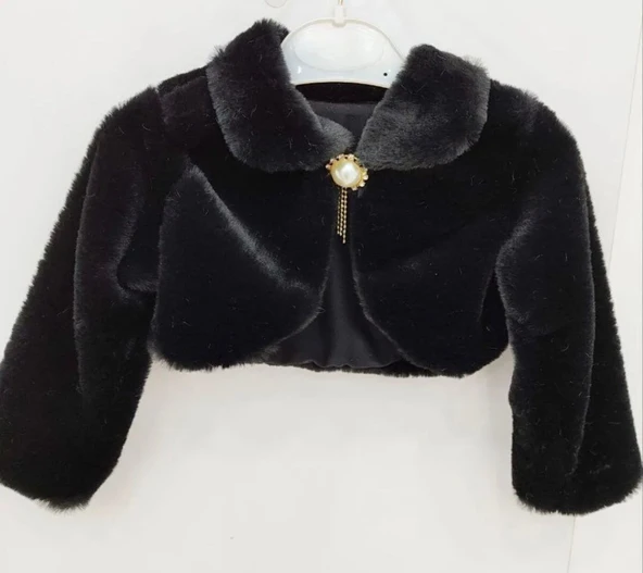 Pelüş Uzun Kol Kız Çocuk Bolerosu M00681 ürün görseli 1