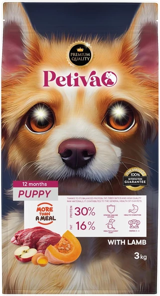 Petiva Kuzulu Yavru Köpek Maması 3 Kg