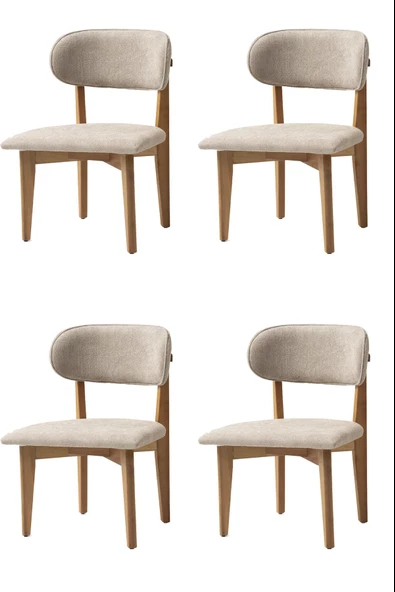Nergis Sandalye Ahşap Gürgen 4 Lü Set Cafe,Restaurant,Mutfak,Salon,Yemek Odası Sandalyesi