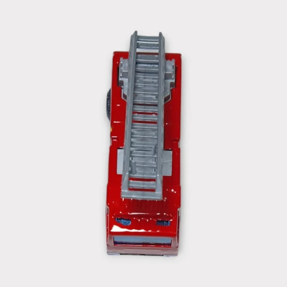 Küçük Metal İtfaiye Araçları 7 Cm - Merdivenli - Resim 3