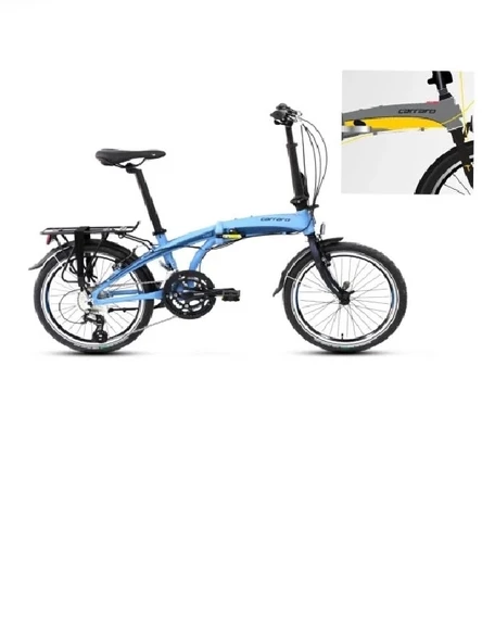 Carraro Flexi 116 V Fren 16 Vites 20 Jant Katlanır Bisiklet Mat Kül Gri Siyah Sarı 32 Kadro
