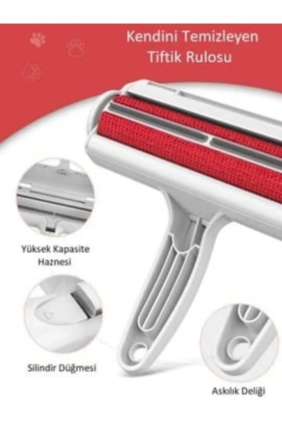 Yenigeldi Hazneli Kedi Köpek Kazak Kıyafet Elbise Tüy Temizleyici Kıl Toz Toplayıcı Gırgır - 3