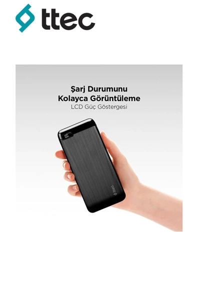 Ttec Pro Lcd 20.000 Mah Pd 20w 4kat Hızlı Qc Taşınabilir Şarj Aleti Powerbank 2bb186s - 5