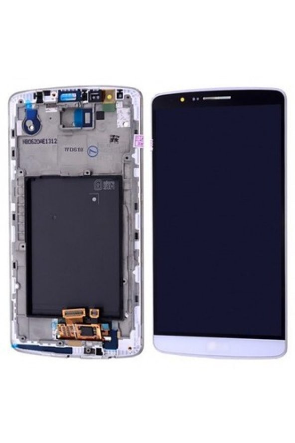 LG G3 Lcd Ekran Dokunmatik Full Çıtalı Servis-Siyah - 1