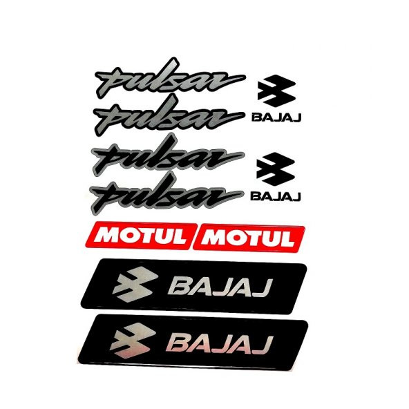 Bajaj Pulsar Sticker (Etiket) Seti Gri A4 Boyut