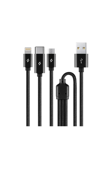 Ttec Alumicable Trio Şafrj Kablosu 1m Usb-c Lightning Micro Us