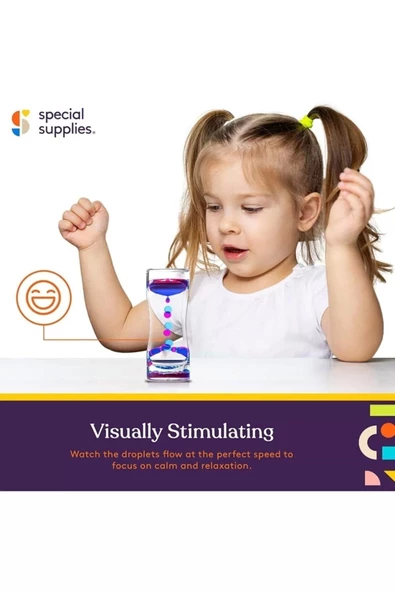 Yenigeldi 2'li Baloncuklu Zaman Saati, Sıvı Kum Saati,lav Lambası Kum Saati,su Baloncuğuduyusal Oyuncak,2 Adet - 3