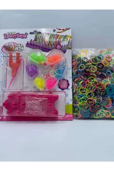 Yenigeldi Rengarenk Bileklik Yapma Seti Rainbow Loom Bands