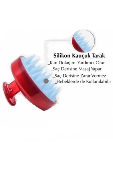 Yenigeldi Yumuşak Silikon Saç Derisi Masajı Şampuan Fırçası,saç Derisi Stres Için Baş Masajı Duş Saç Fırçası - 3