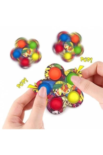 ÖFA TOYS Stres Çarkı Duyusal Renkli Fidget Duyusal Oyuncak Renkli
