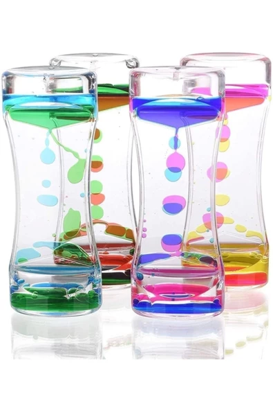 Yenigeldi 2'li Baloncuklu Zaman Saati, Sıvı Kum Saati,lav Lambası Kum Saati,su Baloncuğuduyusal Oyuncak,2 Adet - 2