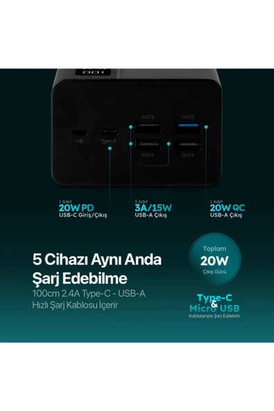 Ttec Recharger Mega Lcd 50.000mah Powerbank - 3