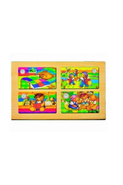Yenigeldi 12x4 Parça Ahşap Yapboz, Organik Yapboz, Eğitici Oyuncak - 3