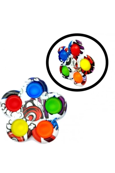 ÖFA TOYS Stres Çarkı Duyusal Renkli Fidget Duyusal Oyuncak Renkli