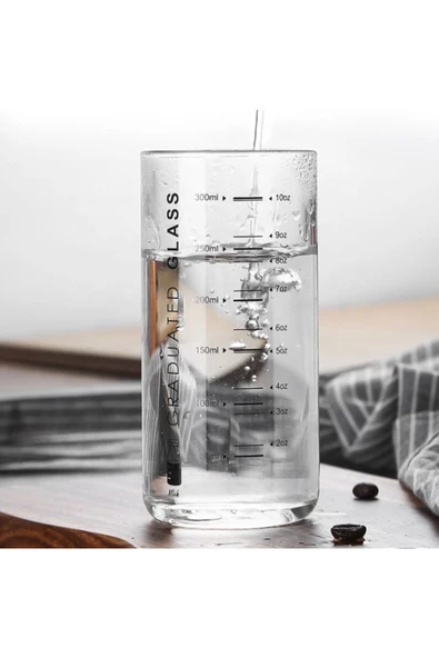 Yenigeldi 1 Adet Borosilikat Cam Süt, Kahve, Meyve Suyu Için Ölçüm Bardağı - 2
