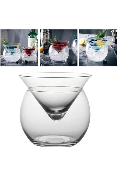 Yenigeldi 1 Adet (2 Parça) Cam Meyve, Likör, Kokteyl, Havyar Bardağı Seti - 3