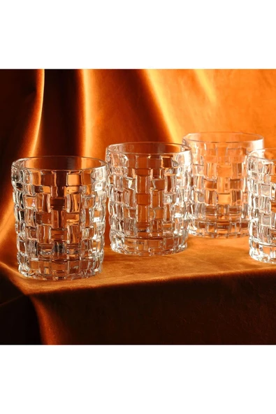 Yenigeldi 2 Adet Cam El Yapımı Hasır Örgü Viski, Şarap, Kokteyl, Bourbon, Sunum Bardağı