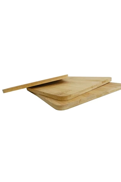 Yenigeldi 1 Adet Kare Bambu Kesme Tahtası Bambu Nihale Bambu Peynir Pizza Sunum Servis Tahtası (18 X 18 CM) - 3