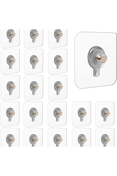 Yenigeldi 12 Adet Süper Güçlü Yapışkan Çerçeve Resim Askısı Yapışkanlı Askı Paslanmaz Çelik Mutfak Banyo Ev Du - 3