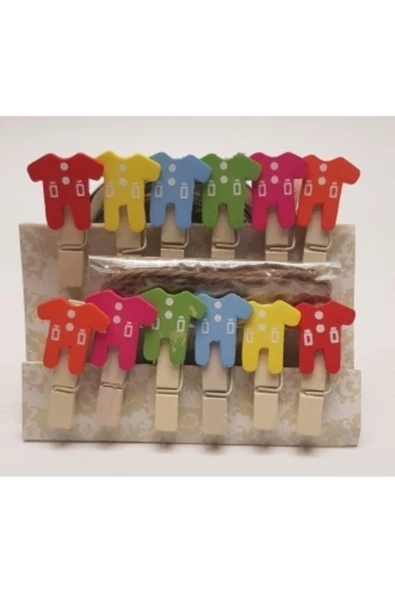 freeshopxl Ahşap Fotoğraf Mandalı, Fotoğraf Mandalı, Dekoratif Mandal, Süslü Mandal, Mini Fotoğraf Mandalı, - 2