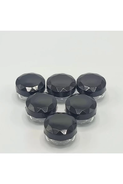 Yenigeldi 6'lı Akrilik Mini Kapaklı Kavanoz, Krem Kutusu, Seyahat Kutusu - 2