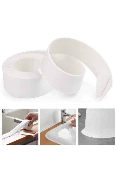 Yenigeldi Pratik Su Sızdırmaz Geçirmez Bant Lavabo Küvet Kenar Bandı Küvet Duş Izolasyon 3.2 M