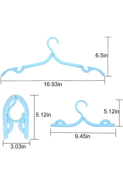 Yenigeldi Renkli Seyahat Askısı.taşınabilir Katlanır Elbise Askısı.seyahat Için Teleskopik Seyahat Taşınabilir - 3