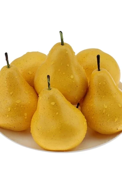 Yenigeldi 3 Adet Sahte Armut Yapay Armut Ev Mutfak Süsü Dekorasyon Meyve