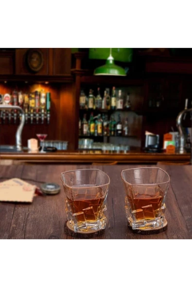 Yenigeldi 1 Adet İskoç El Yapımı Kurşunsuz Kristal Cam Viski, Şarap, Kokteyl, Bourbon, Sunum Bardağı 300 ml - 4