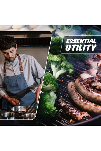 Yenigeldi 1 Adet Silikon Cımbız 30 cm Yapışmaz Çizmez Silikon Mutfak Maşası Isıya Dayanıklı Barbekü Tava Izgar - 3