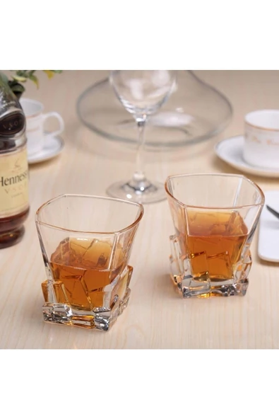 Yenigeldi 1 Adet İskoç El Yapımı Kurşunsuz Kristal Cam Viski, Şarap, Kokteyl, Bourbon, Sunum Bardağı 300 ml - 3