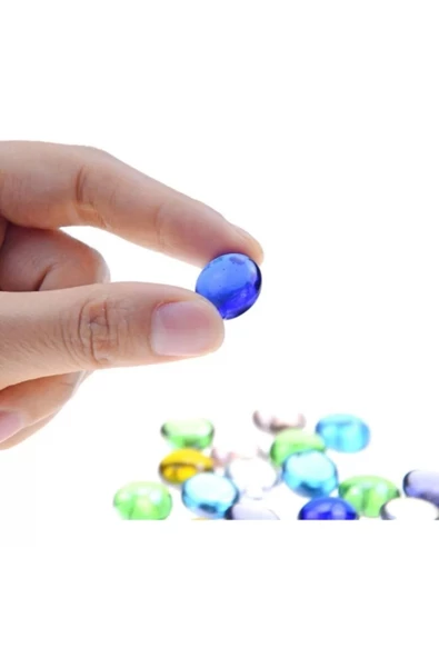 Yenigeldi Cam Vazo Taşı, Renkli Dekoratif Taş - 2