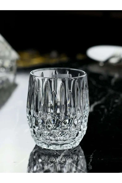 Yenigeldi 2 Adet İskandinav Modeli  Kristal Kesim  Cam Bardak Viski, Konyak, Meşrubat  Bardağı  İçin Kurşunsuz - Resim 2