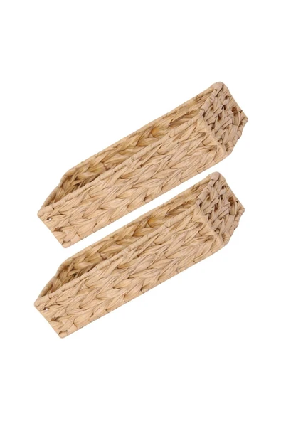 Yenigeldi 2 Adet Düzenleyici  El Yapımı Uzun Hasır Sepet Tuvalet Kağıdı, Dolap ,Mutfak ,Banyo Organizer