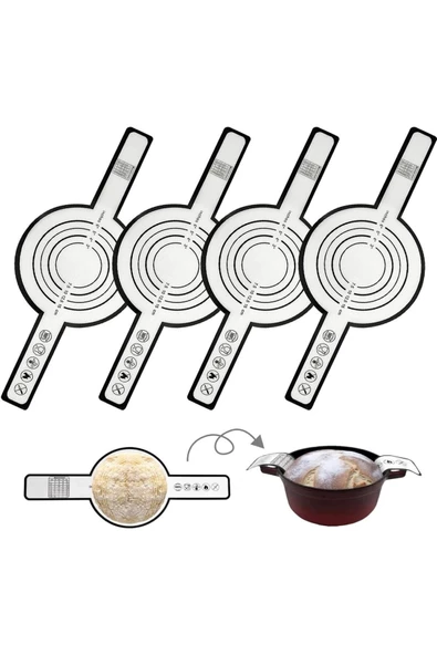 Yenigeldi 1 adet Hollanda Silikon Kollu Yapışmaz Isıya Dayanıklı Kek Ekmek Pizza Börek Muffin Pişirme Matı