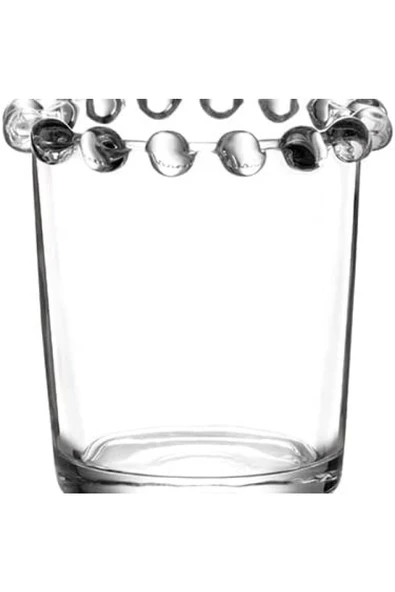 Yenigeldi 1 Adet Cam Inci Boncuklu Bardak Çerezlik Sunumluk Mumluk Düğün Masa Organizasyon Cam ( 7x7 Cm) - 2