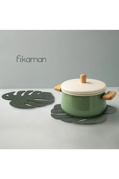 Yenigeldi 1 Adet Yaprak Silikon Çok Amaçlı Nihale Servis Isıya Dayanıklı Kaymaz Tencere Matı Trivet - 2
