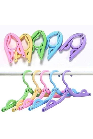 Yenigeldi Renkli Seyahat Askısı.taşınabilir Katlanır Elbise Askısı.seyahat Için Teleskopik Seyahat Taşınabilir