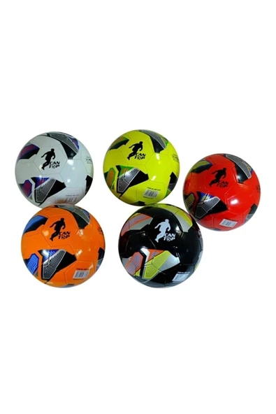Yenigeldi 5 Numara Futbol Topu 5 No, Desenli Futbol Topu, Dikişli Futbol Topu Pompa dahil değildir Çok Renkli