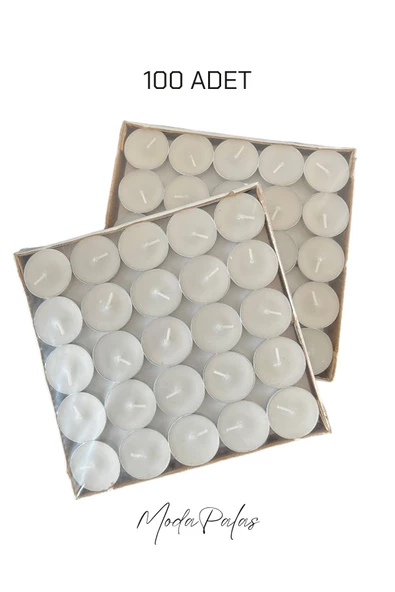 LenaToptan 100'lü BEYAZ TEALİGHT MUM (100 ADET)