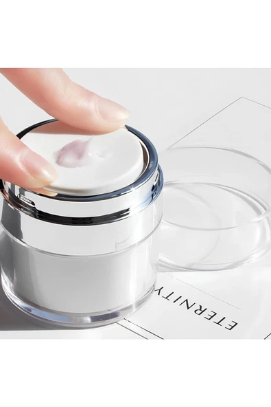 Yenigeldi 1 Adet 15 ml Havasız Pompa Vakumlu Doldurulabilir, Seyahat Için Kozmetik Kavanoz Krem Kutusu