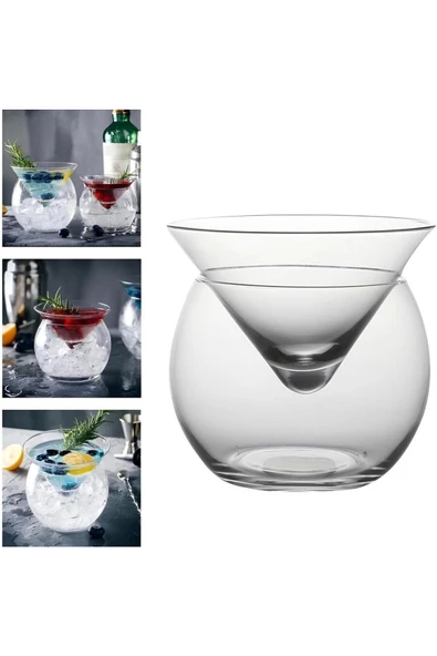 Yenigeldi 1 Adet (2 Parça) Cam Meyve, Likör, Kokteyl, Havyar Bardağı Seti - 4