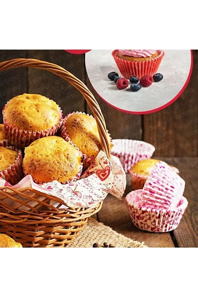 Yenigeldi 200 Adet Renkli Muffin Cupcake Kalıpları Kek Kapsülü Cupcake Muffin Kağıdı - 3