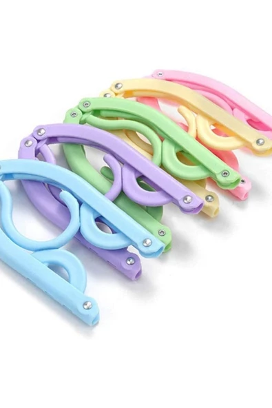 Yenigeldi 5 Adet Portatif Sihirli Katlanabilir Seyahat Askısı Elbise Askısı - 3