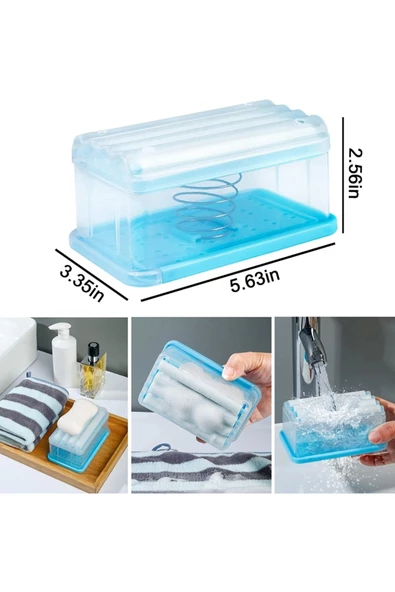 Yenigeldi Sabun Köpürtücü Sabun Depolama Kutusu Köpüklü Sabun Kutusu Tutucu Silindirli Sabunluk Sabun Kabı Ev - 2