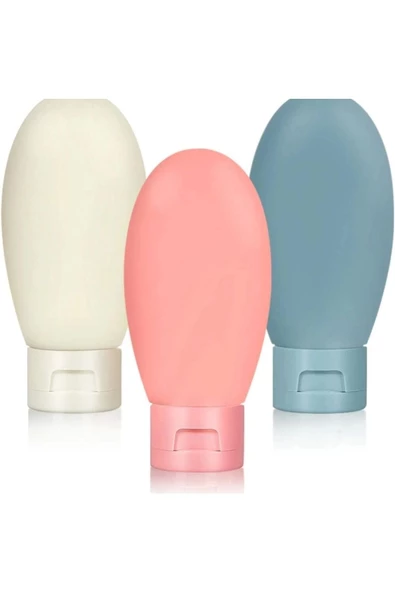 Yenigeldi 3'lü Yeniden Doldurulabilir, Seyahat için Taşınabilir Çok Amaçlı Kozmetik Şişe Seti | Boş Krem Paket - 2